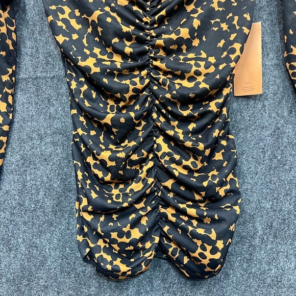 CRISTINA MARTINEZ/Nordstrom Ruched Print Top In Brown Bloom Smudge Size Medium - Picture 6 of 16